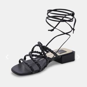 Dolce Vita Black Braided Strap Sandals